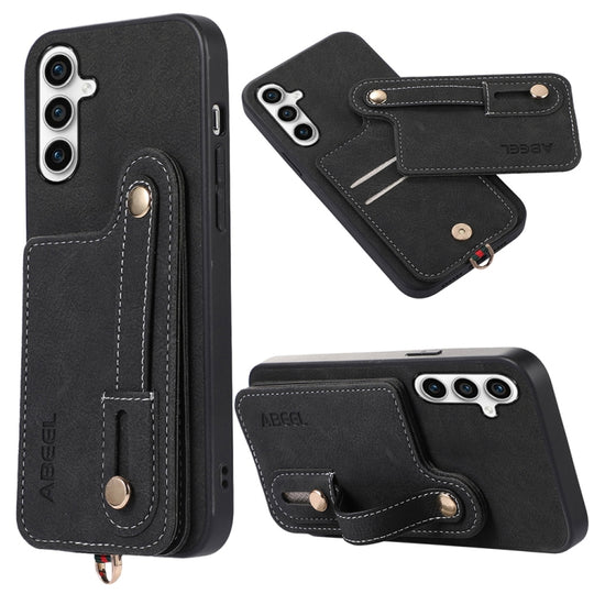 For Samsung Galaxy S23 FE 5G ABEEL Litchi Texture Card Bag PU Phone Case(Black)