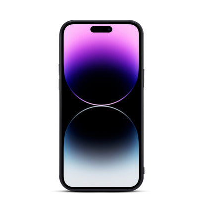 For iPhone 15 Pro Max Denior PU Back Cover Card Slot Holder Phone Case(Blue) by Denior