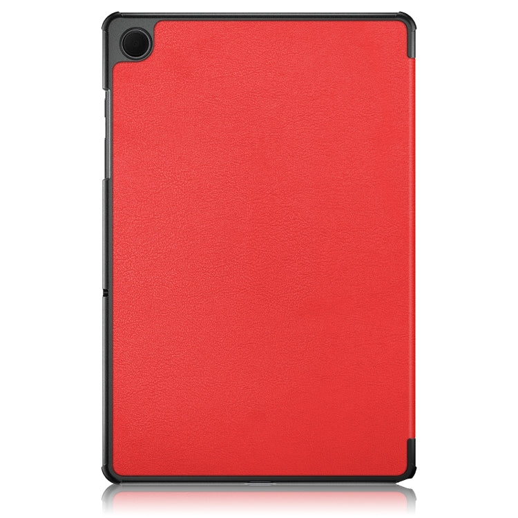 For Samsung Galaxy Tab A9 Plus 3-folding Leather Smart Tablet Case(Red) - Galaxy Tab A9 by buy2fix | Online Shopping UK | buy2fix