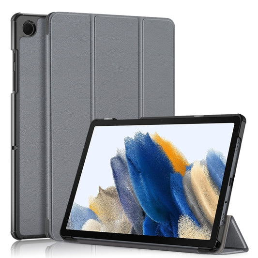 For Samsung Galaxy Tab A9 Plus 3-folding Leather Smart Tablet Case(Grey) - Galaxy Tab A9 by buy2fix | Online Shopping UK | buy2fix
