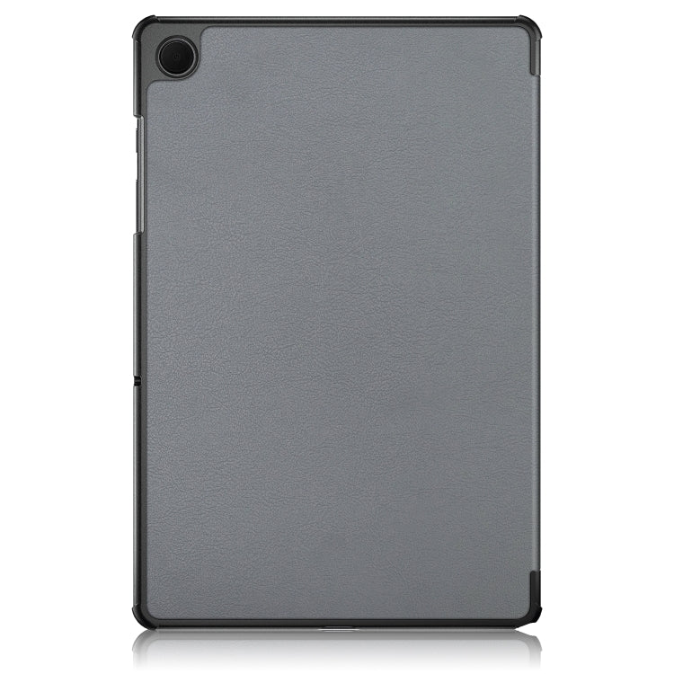 For Samsung Galaxy Tab A9 Plus 3-folding Leather Smart Tablet Case(Grey) - Galaxy Tab A9 by buy2fix | Online Shopping UK | buy2fix
