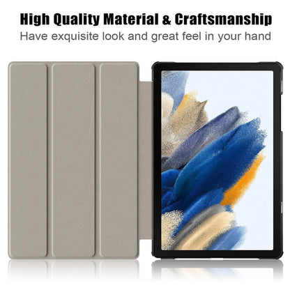 For Samsung Galaxy Tab A9 Plus 3-folding Leather Smart Tablet Case(Grey) - Galaxy Tab A9 by buy2fix | Online Shopping UK | buy2fix