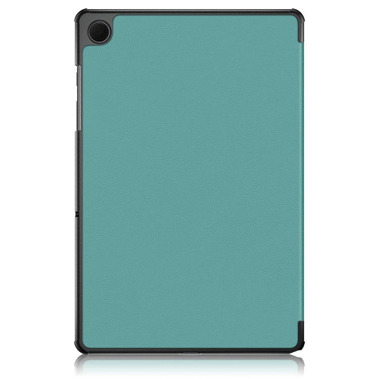 For Samsung Galaxy Tab A9 Plus 3-folding Leather Smart Tablet Case(Green) - Galaxy Tab A9 by buy2fix | Online Shopping UK | buy2fix