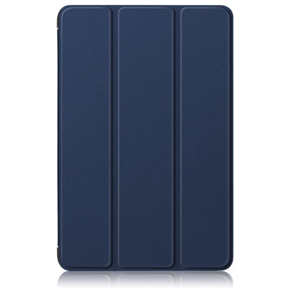 For Samsung Galaxy Tab A9 Plus 3-folding Leather Smart Tablet Case(Dark Blue) - Galaxy Tab A9 by buy2fix | Online Shopping UK | buy2fix