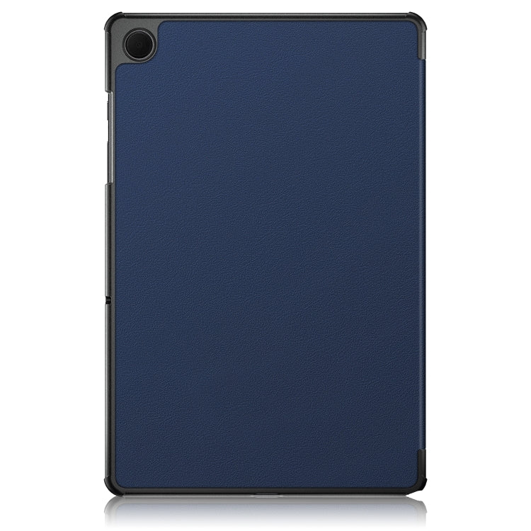 For Samsung Galaxy Tab A9 Plus 3-folding Leather Smart Tablet Case(Dark Blue) - Galaxy Tab A9 by buy2fix | Online Shopping UK | buy2fix