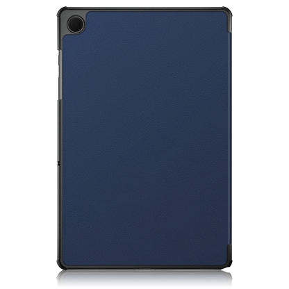 For Samsung Galaxy Tab A9 Plus 3-folding Leather Smart Tablet Case(Dark Blue) - Galaxy Tab A9 by buy2fix | Online Shopping UK | buy2fix