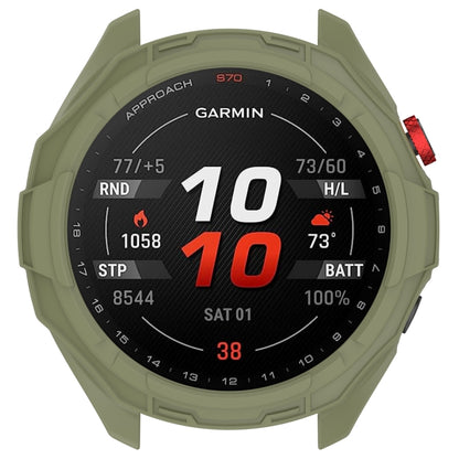 For Garmin Approach S70 47mm Armor Hollow Watch Protective Case(Green) - Watch Cases by buy2fix | Online Shopping UK | buy2fix