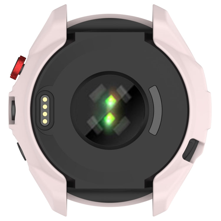 For Garmin Approach S70 47mm Armor Hollow Watch Protective Case(Light Pink) - Watch Cases by buy2fix | Online Shopping UK | buy2fix