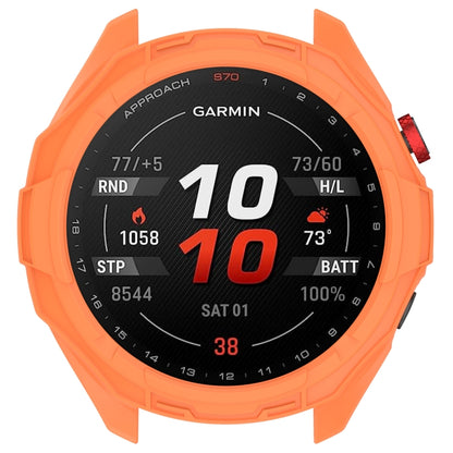 For Garmin Approach S70 42mm Armor Hollow Watch Protective Case(Orange) - Watch Cases by buy2fix | Online Shopping UK | buy2fix