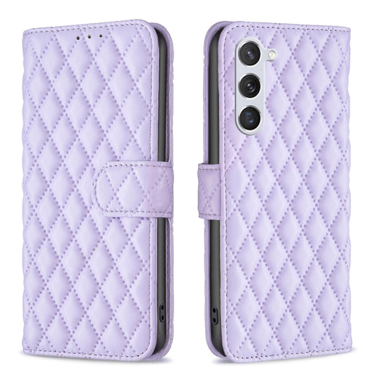 For Samsung Galaxy S24 5G Diamond Lattice Wallet Flip Leather Phone Case(Purple)