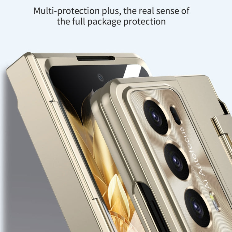 For Honor Magic V2 Integrated Folding Phone Case with Hinge(Black) - Honor Cases by buy2fix | Online Shopping UK | buy2fix