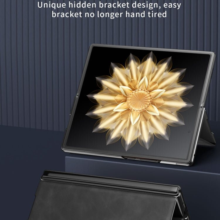 For Honor Magic V2 Celebrity Series Napa Texture Shockproof Phone Leather Case(Wine Red) - Honor Cases by buy2fix | Online Shopping UK | buy2fix