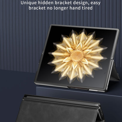 For Honor Magic V2 Celebrity Series Napa Texture Shockproof Phone Leather Case(Wine Red) - Honor Cases by buy2fix | Online Shopping UK | buy2fix