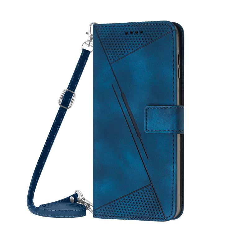 For Google Pixel 10 / 10 Pro Dream Triangle Leather Phone Case with Lanyard(Blue) - Google Cases by buy2fix | Online Shopping UK | buy2fix