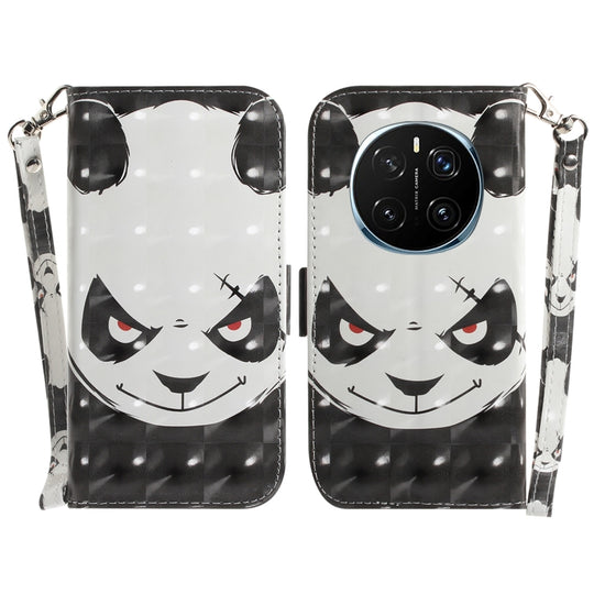 For Honor Magic7 Pro 3D Colored Flip Leather Phone Case(Angry Bear)