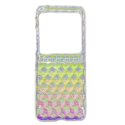 For Motorola Razr 40 Ultra Colorful Diamond Texture PC Phone Case(Gradient Pink Green) by buy2fix