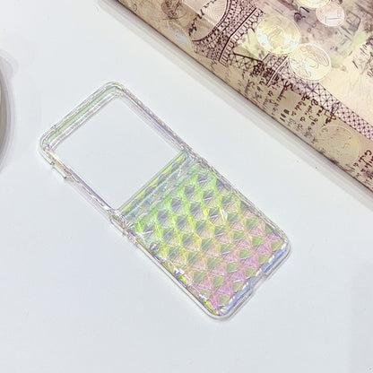 For Motorola Razr 40 Ultra Colorful Diamond Texture PC Phone Case(Gradient Pink Green) by buy2fix