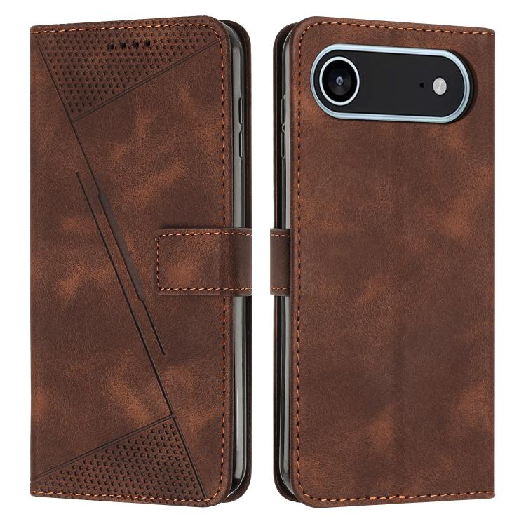 For iPhone Air Dream Triangle Leather Phone Case with Lanyard(Brown) - iPhone Air Cases by buy2fix | Online Shopping UK | buy2fix
