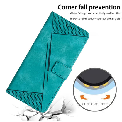 For Motorola Moto G Play 2024 Dream Triangle Leather Phone Case with Lanyard(Green) by buy2fix