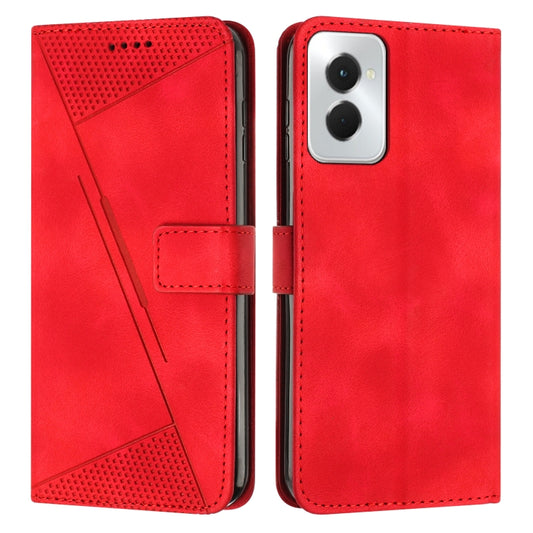 For Motorola Moto G Power 5G 2024 Dream Triangle Leather Phone Case with Lanyard(Red) by buy2fix