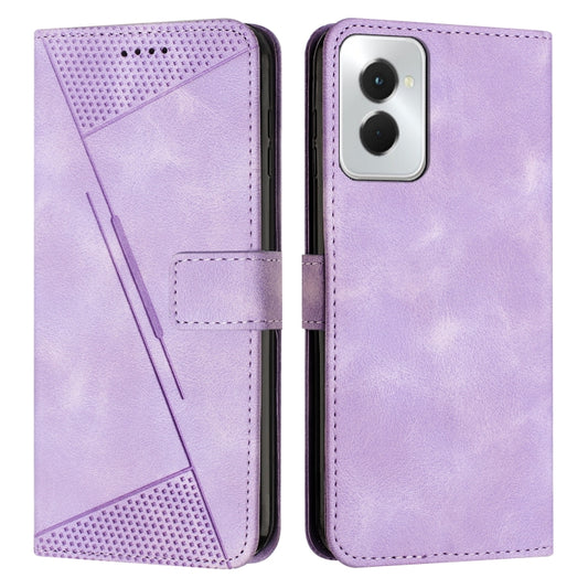 For Motorola Moto G Power 5G 2024 Dream Triangle Leather Phone Case with Lanyard(Purple) by buy2fix
