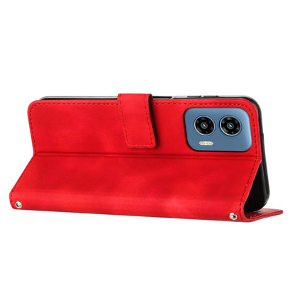 For Motorola Moto G Play 5G 2024/Moto G 5G 2024 Dream Triangle Leather Phone Case with Lanyard(Red) by buy2fix