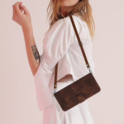 For Motorola Moto G Play 5G 2024/Moto G 5G 2024 Dream Triangle Leather Phone Case with Lanyard(Brown) by buy2fix