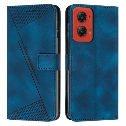 For Motorola Moto G Stylus 5G 2024 Dream Triangle Leather Phone Case with Lanyard(Blue) by buy2fix