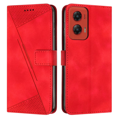 For Motorola Moto G Stylus 5G 2024 Dream Triangle Leather Phone Case with Lanyard(Red) by buy2fix