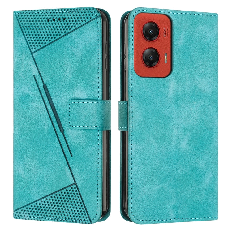 For Motorola Moto G Stylus 5G 2024 Dream Triangle Leather Phone Case with Lanyard(Green) by buy2fix