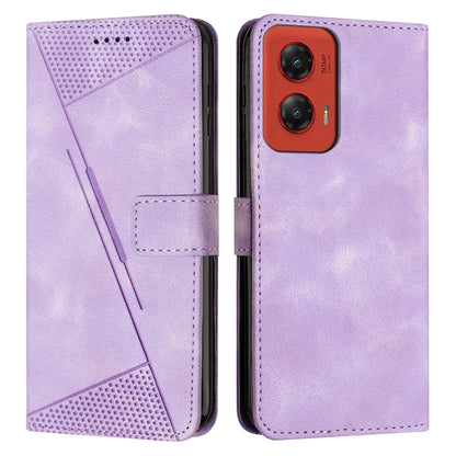 For Motorola Moto G Stylus 5G 2024 Dream Triangle Leather Phone Case with Lanyard(Purple) by buy2fix