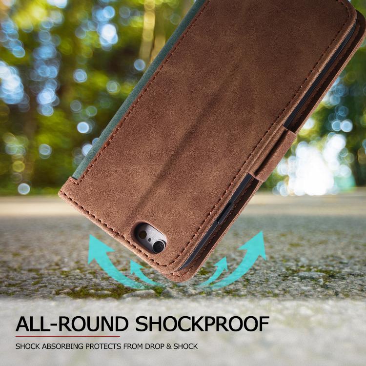 For iPhone 16e Retro Splicing Horizontal Flip Leather Phone Case(Green) - iPhone 16e Cases by buy2fix | Online Shopping UK | buy2fix