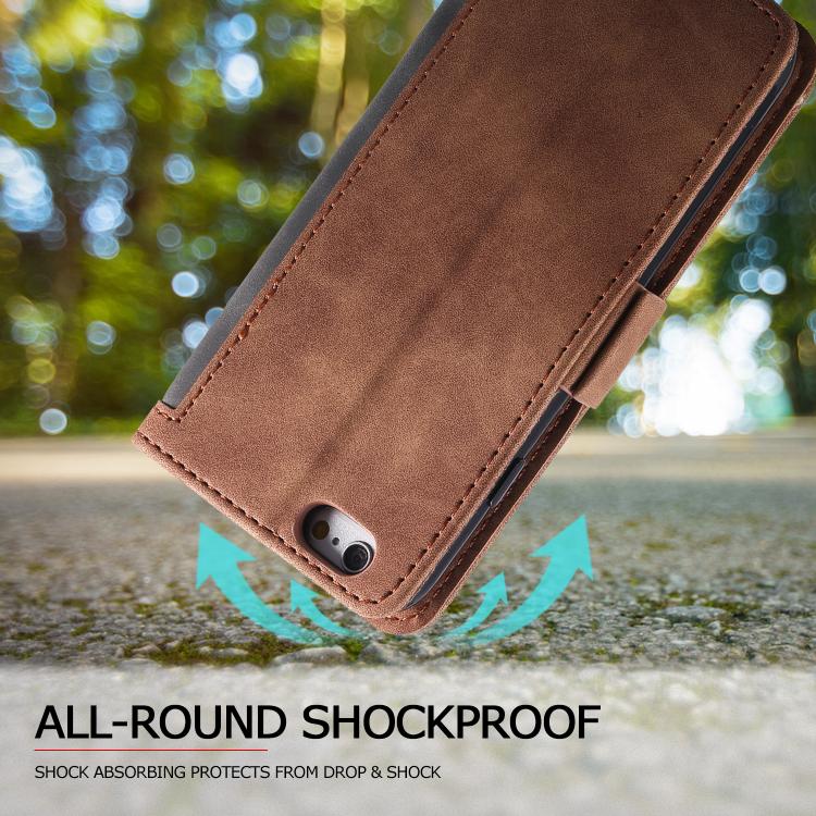 For iPhone 16e Retro Splicing Horizontal Flip Leather Phone Case(Grey) - iPhone 16e Cases by buy2fix | Online Shopping UK | buy2fix