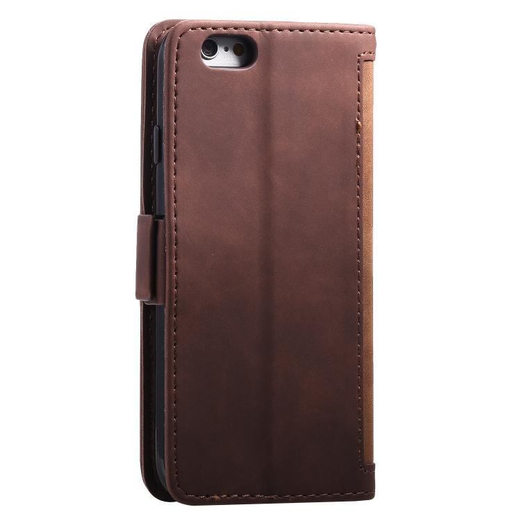 For iPhone 16e Retro Splicing Horizontal Flip Leather Phone Case(Brown) - iPhone 16e Cases by buy2fix | Online Shopping UK | buy2fix