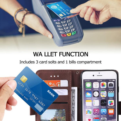 For iPhone 16e Retro Splicing Horizontal Flip Leather Phone Case(Brown) - iPhone 16e Cases by buy2fix | Online Shopping UK | buy2fix