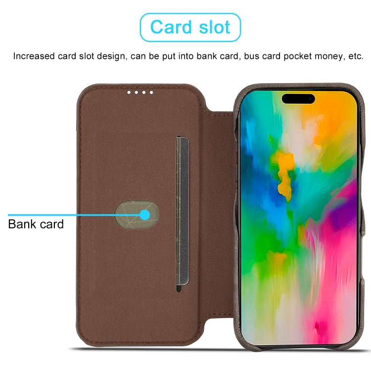 For iPhone 15 Pro LC.IMEEKE Hon Ancient Series Flip Leather Phone Case(Coffee) - iPhone 15 Pro Cases by LC.IMEEKE | Online Shopping UK | buy2fix