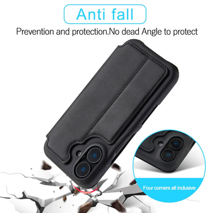 For iPhone 15 Plus LC.IMEEKE Hon Ancient Series Flip Leather Phone Case(Black) - iPhone 15 Plus Cases by LC.IMEEKE | Online Shopping UK | buy2fix