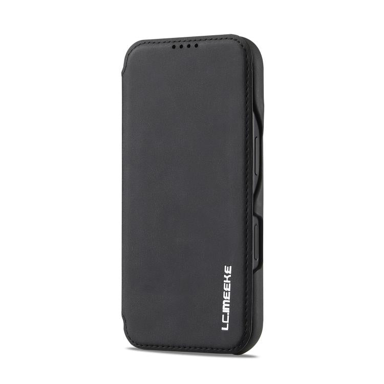 For iPhone 17 LC.IMEEKE Hon Ancient Series Flip Leather Phone Case(Black) - iPhone 17 Cases by LC.IMEEKE | Online Shopping UK | buy2fix