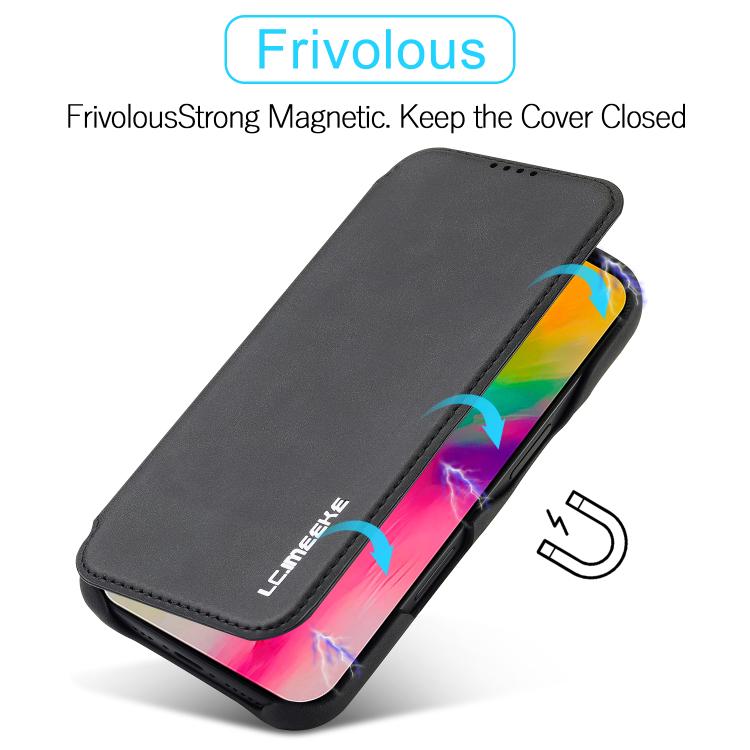 For iPhone 17 LC.IMEEKE Hon Ancient Series Flip Leather Phone Case(Black) - iPhone 17 Cases by LC.IMEEKE | Online Shopping UK | buy2fix