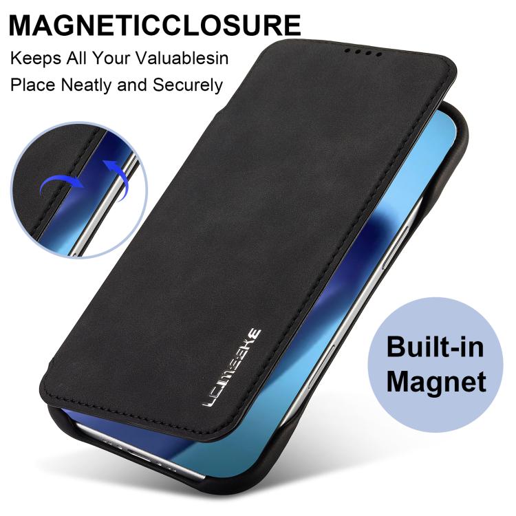 For iPhone Air LC.IMEEKE Hon Ancient Series Flip Leather Phone Case(Black) - iPhone Air Cases by LC.IMEEKE | Online Shopping UK | buy2fix