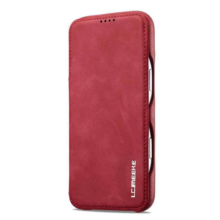 For iPhone 17 Pro Max LC.IMEEKE Hon Ancient Series Flip Leather Phone Case(Red) - iPhone 17 Pro Max Cases by LC.IMEEKE | Online Shopping UK | buy2fix