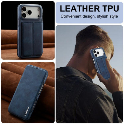 For iPhone 17 Pro Max LC.IMEEKE Hon Ancient Series Flip Leather Phone Case(Blue) - iPhone 17 Pro Max Cases by LC.IMEEKE | Online Shopping UK | buy2fix