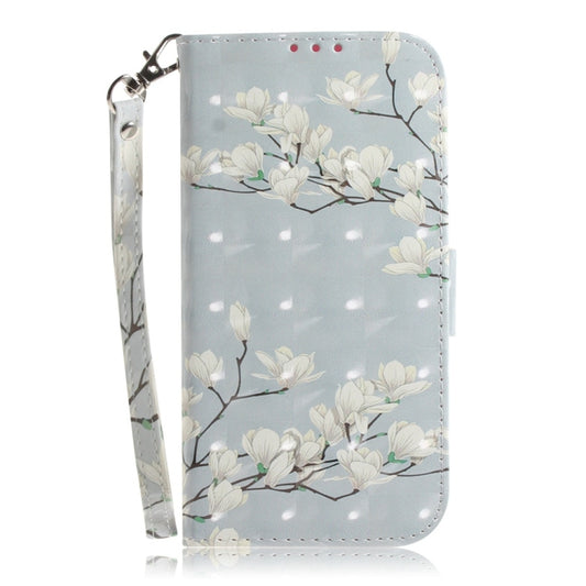 For OnePlus 13 3D Colored Flip Leather Phone Case(Magnolia) - OnePlus Cases by buy2fix | Online Shopping UK | buy2fix