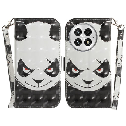 For OnePlus 13 3D Colored Flip Leather Phone Case(Angry Bear) - OnePlus Cases by buy2fix | Online Shopping UK | buy2fix