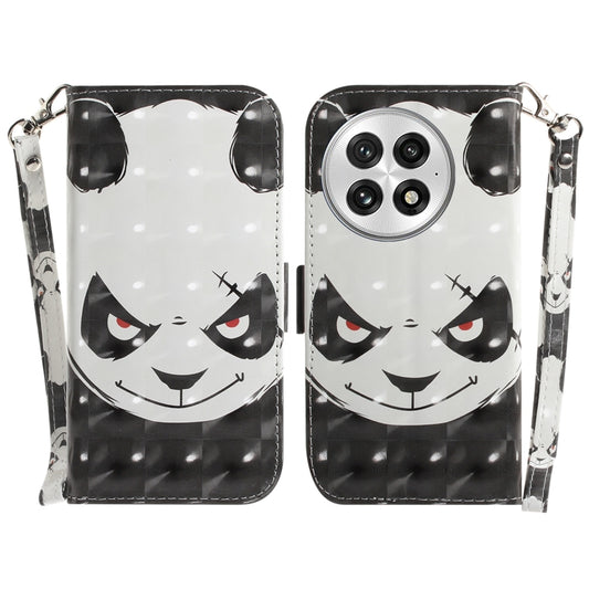 For OnePlus 13 3D Colored Flip Leather Phone Case(Angry Bear) - OnePlus Cases by buy2fix | Online Shopping UK | buy2fix