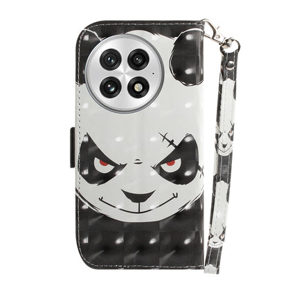 For OnePlus 13 3D Colored Flip Leather Phone Case(Angry Bear) - OnePlus Cases by buy2fix | Online Shopping UK | buy2fix