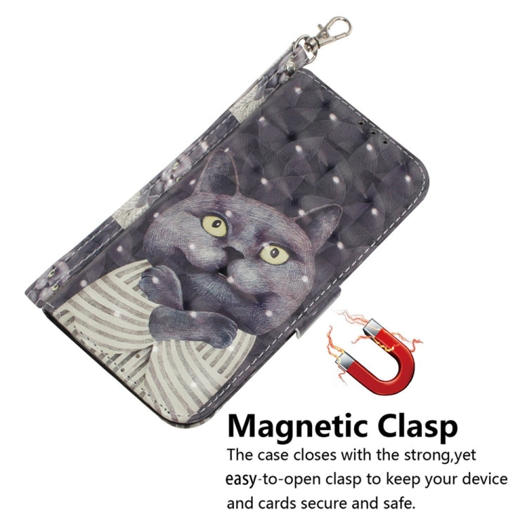 For OnePlus 13 3D Colored Flip Leather Phone Case(Hug Cat) - OnePlus Cases by buy2fix | Online Shopping UK | buy2fix