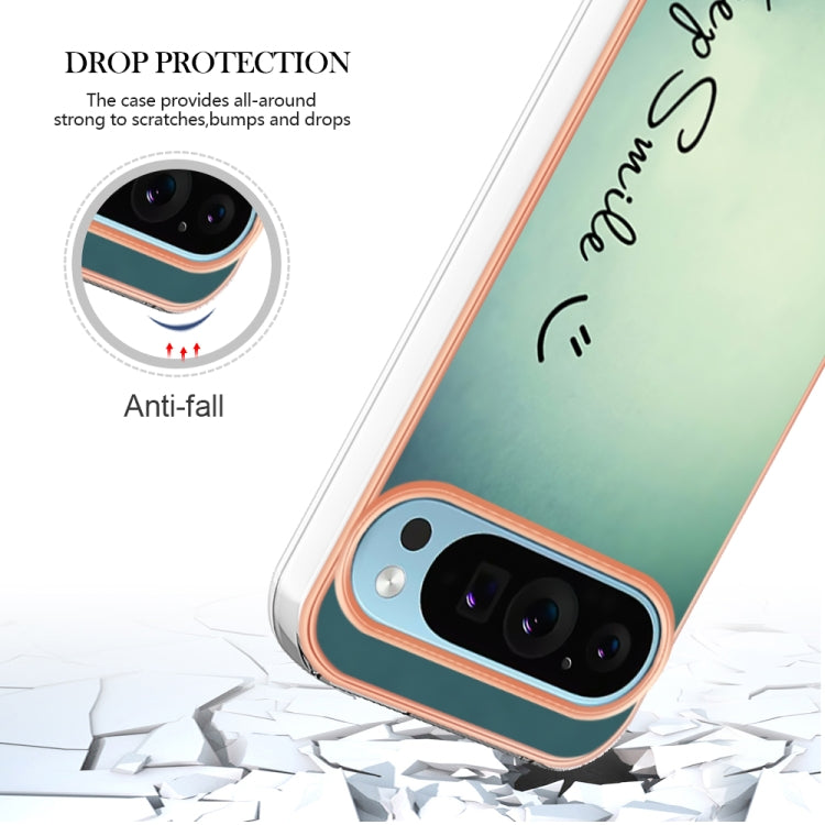 For Google Pixel 9 / 9 Pro Electroplating Dual-side IMD Phone Case(Smile) by buy2fix
