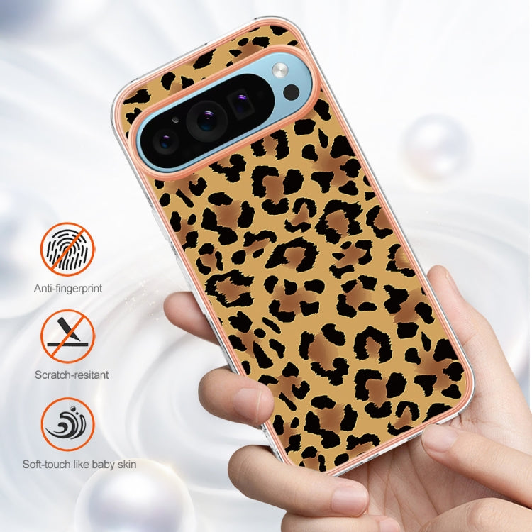 For Google Pixel 9 / 9 Pro Electroplating Dual-side IMD Phone Case(Leopard Print) by buy2fix