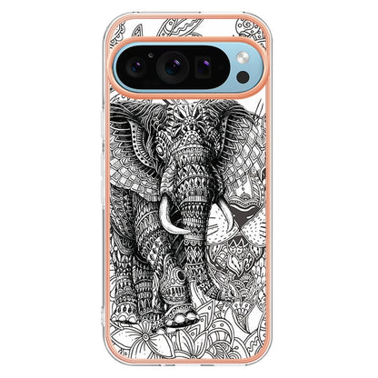 For Google Pixel 9 / 9 Pro Electroplating Dual-side IMD Phone Case(Totem Elephant) by buy2fix